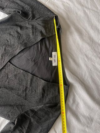 Vestido fiesta brillos negro L