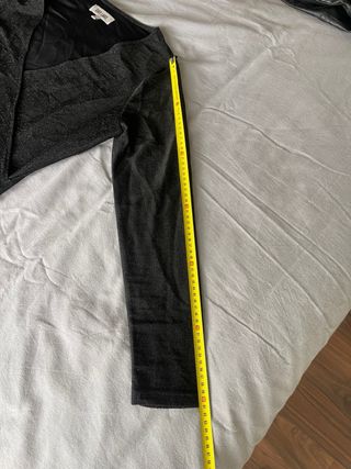 Vestido fiesta brillos negro L