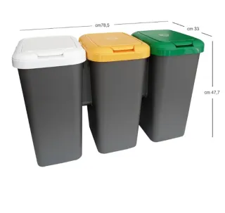 Cubos de reciclaje (3 unidades)