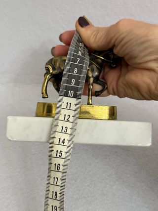 Antica statuina bronzo cavaliere