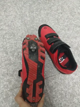 Zapatillas Ciclismo SPINK Rojas Talla 43