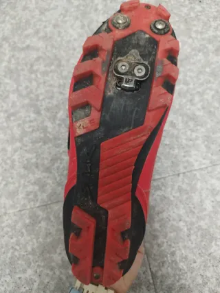 Zapatillas Ciclismo SPINK Rojas Talla 43