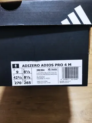 Adidas Adizero Adios Pro 4 Verde/Negro
