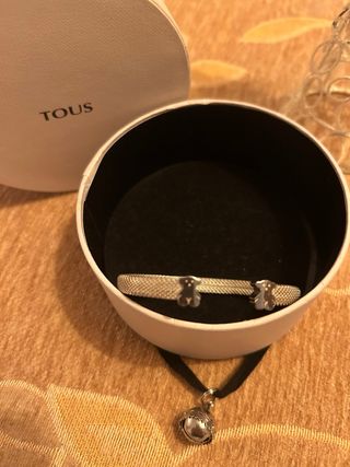 Pulsera Tous Rígida Oso Plata