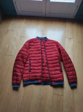 Chaqueta bomber roja hombre
