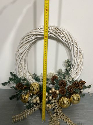 Ghirlanda Natalizia MAXI Oro e Bianco