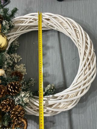 Ghirlanda Natalizia MAXI Oro e Bianco