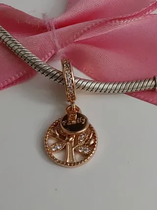 Charm Árbol de la Vida Family Plata Rose S925