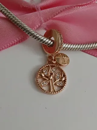 Charm Árbol de la Vida Family Plata Rose S925