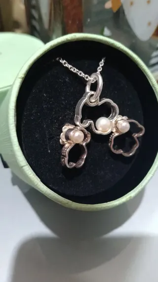 Pendientes Tous Plata y Perlas