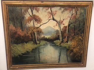 Quadro fiume autunnale 57-47 cm