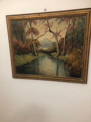 Quadro fiume autunnale 57-47 cm