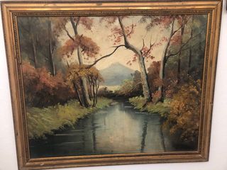 Quadro fiume autunnale 57-47 cm