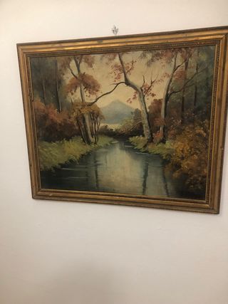 Quadro fiume autunnale 57-47 cm