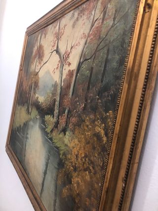 Quadro fiume autunnale 57-47 cm