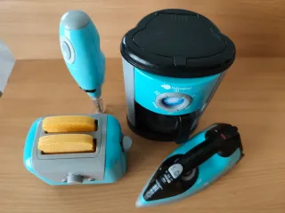 Juguetes de cocina: Tostadora, cafetera, plancha