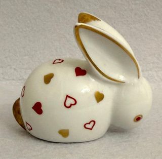 Statuina porcellana Richard Ginori con cuori