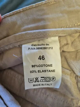 Pantalone uomo beige tg. 46