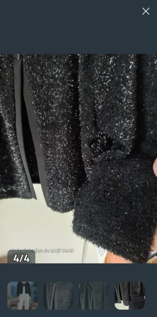 Bolero torera negra con brillos T42/44