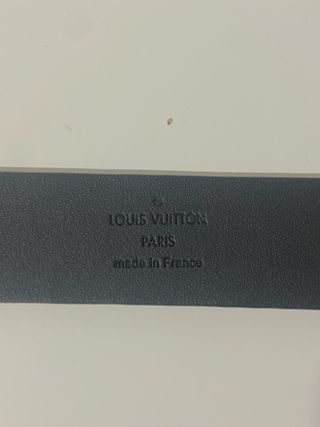 Cinturón Louis Vuitto Negro Hebilla Plateada