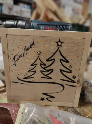 Decoración Navidad Árboles Madera