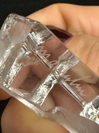 Statuetta Cristallo Mats Jonasson Foca