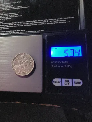 20 céntimos Indochina Francesa 1928 Plata