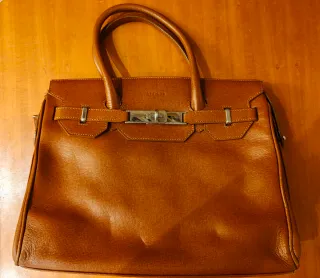 Bolso AGOSTA Piel Marrón Años 80