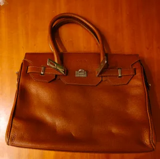 Bolso AGOSTA Piel Marrón Años 80