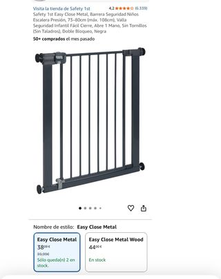 Barrera Seguridad Safety 1st Easy Close