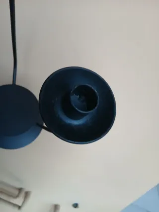 Portacandele nero in metallo