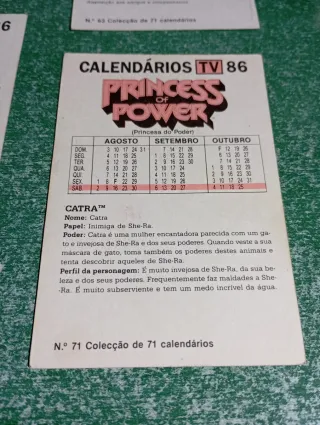 Lote 23 Calendarios Princess of Power Años 86 y 87