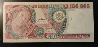 Banconota Lire 100.000 Botticelli