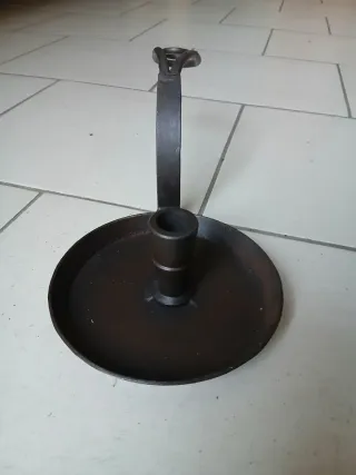 Coppia Portacandele in Metallo Nero