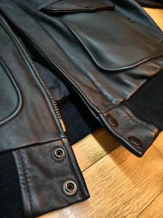 Chaqueta motera de cuero Talla 50