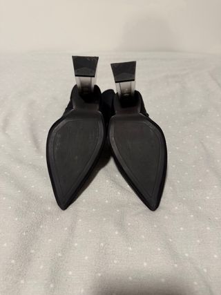 Botín tacón transparente Bershka T.36