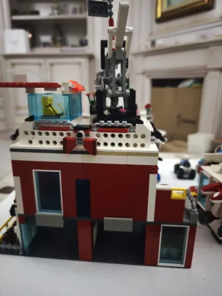 Lego Policía, helicópteros, Bomberos, aeropuerto