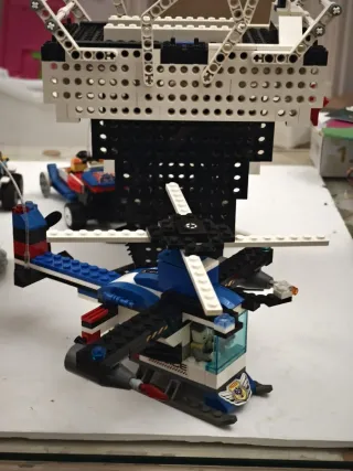 Lego Policía, helicópteros, Bomberos, aeropuerto