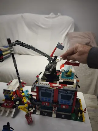 Lego Policía, helicópteros, Bomberos, aeropuerto