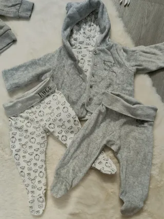 Conjunto bebé 3 piezas gris ofertas más de un pak