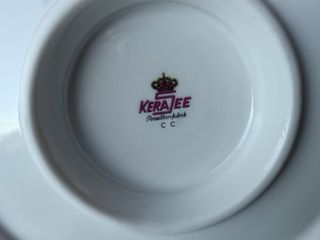 Salsiera in porcellana con decoro floreale