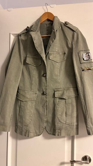 Cazadora 3/4 verde militar