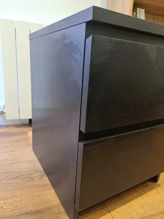 Mueble escritorio IKEA Malm Negro/Marrón