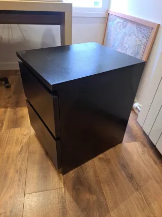Mueble escritorio IKEA Malm Negro/Marrón
