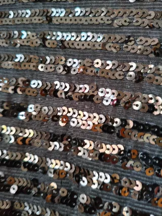 Top Fiesta Lentejuelas Negro