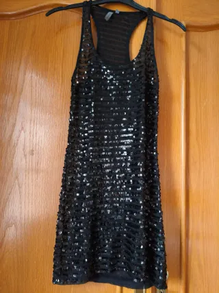 Top Fiesta Lentejuelas Negro