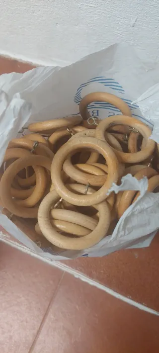 Anelli di legno per tende