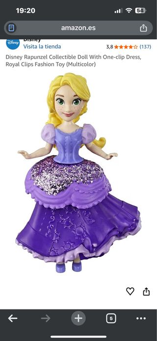 Muñeca Disney Princesa Rapunzel Mini