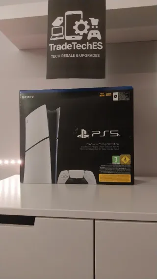 PS5 Slim Digital con 2 Mandos DualSense y Caja