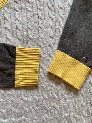 Jersey Tommy Hilfiger Gris y Amarillo Talla S